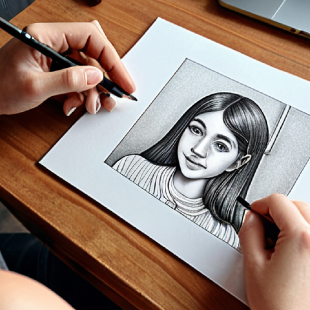 A person drawing and posting their artwork on Instagram, receiving praise and online orders. Focus on creativity and the opportunity to share art online.