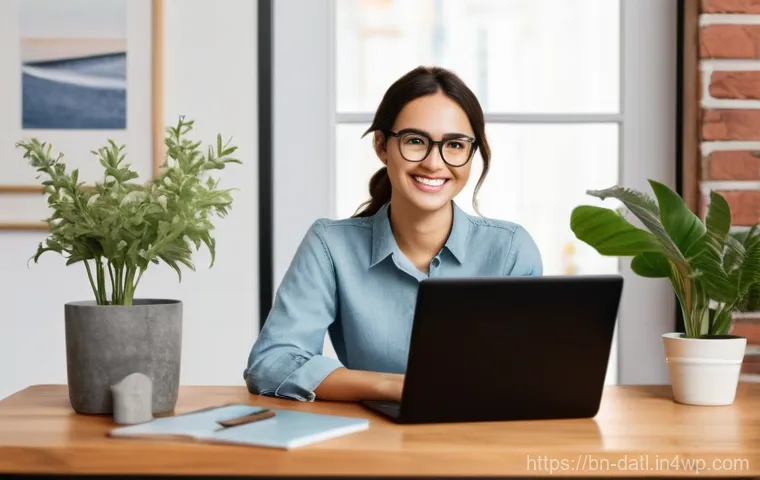 디지털 콘텐츠 제작의 기본 원칙 - **Prompt: Engaging Content Creator Connecting with Audience**
"A young woman (20s-30s), with a w...