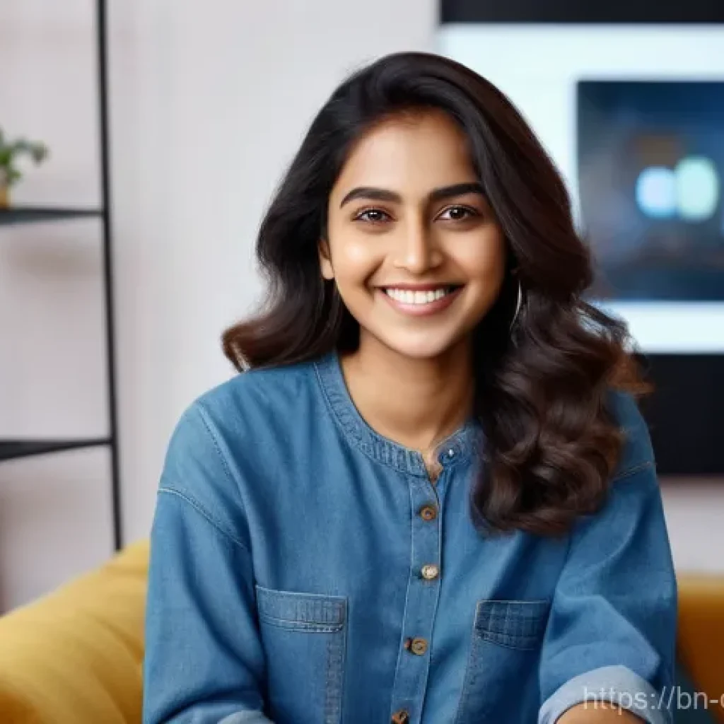 디지털 제작자 운동에서의 인플루언서 마케팅 - **Prompt:** A young Bengali woman, embodying an influential digital creator, warmly engaging with he...