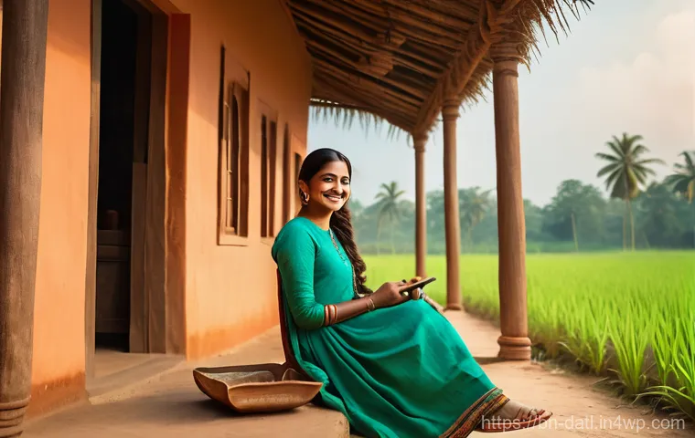 디지털 제작자 운동의 문화적 다양성 - A vibrant outdoor scene depicting a young Bengali female content creator in her early 20s, wearing a...